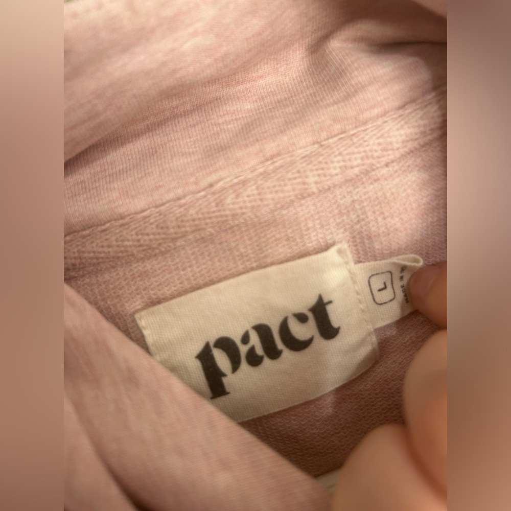 Pact Organic Stretch French Terry Snug-Fit Zip Hoodie Pale Mauve - Picture 5 of 8